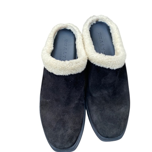 1017 ALYX 9SM Mens black shearling mono mule slip on size 43 - Picture 2 of 7